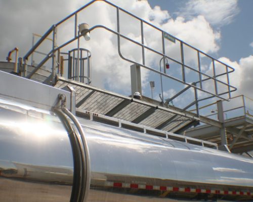 Tanker Truck Loading Platform | Railcar Loading Safety | Bulk Chemical Loading Truck | Tanker Safety Platform